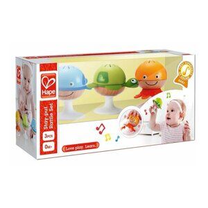 Hape Toys Stay-Put Rattle Set – Baby Sea Animal Rattles with Suction Cups